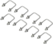 DURAFORCE (4) 10" Zinc-Plated Swivel Top Bunk Bracket Kit For 2x4 Boat Trailer Crossmember