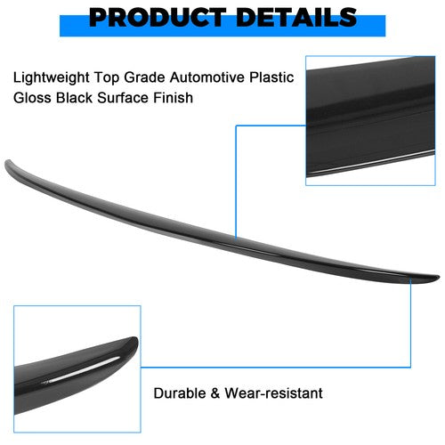 Glossy Trunk Spoiler Lip For Mercedes C Class W205 2015 2022 C300 C63 C43 AMG