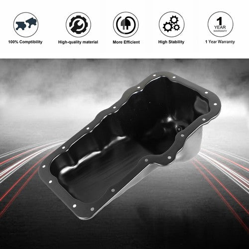 DURAFORCE Fit for 2002-2012 3.7L V6 264-249 Black Engine Oil Pan