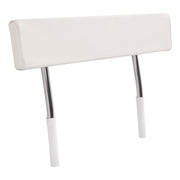 DURAFORCE Seat Backrest W/Folding Arms For Universal Boat Leaning Post White + Silvery