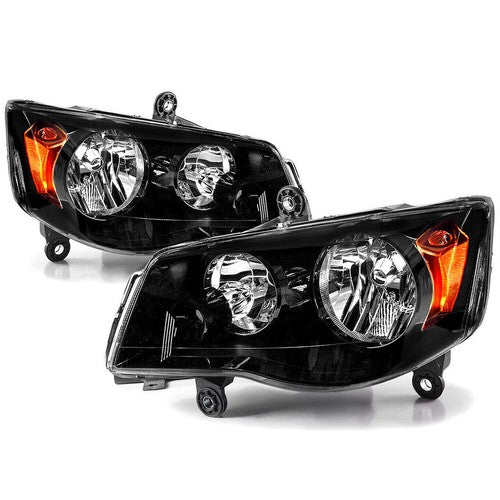 DURAFORCE Pair Headlights for 2008-16 Chrysler Town and Country 2011-20 Dodge Grand Caravan