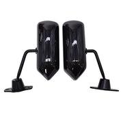 DURAFORCE BLACK Universal F1 style Car Racing Reamview side Wing Mimos Convex Glass 2X