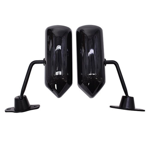 DURAFORCE BLACK Universal F1 style Car Racing Reamview side Wing Mimos Convex Glass 2X