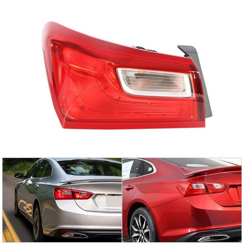 DURAFORCE Driver Left Side Tail Light Lamp Red Outer Replace For 2016-2021 Chevy Malibu