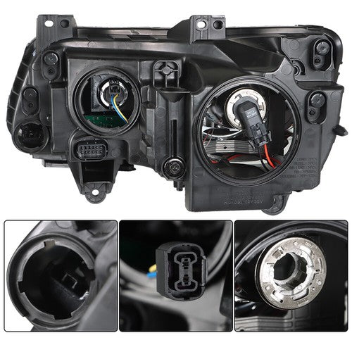 DURAFORCE Pair Set For Chrysler 300 2011-2014 Headlight Replacement Halogen Clear Lens L+R