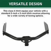 DURAFORCE Class 4 Trailer Hitch Receiver Rear Bumper Tow 2" For 2009-2024 Dodge Ram 1500