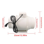DURAFORCE 6 Inch Inline Duct Fan - 400 CFM Ventilation Exhaust Fan for Duct Vent Bathroom
