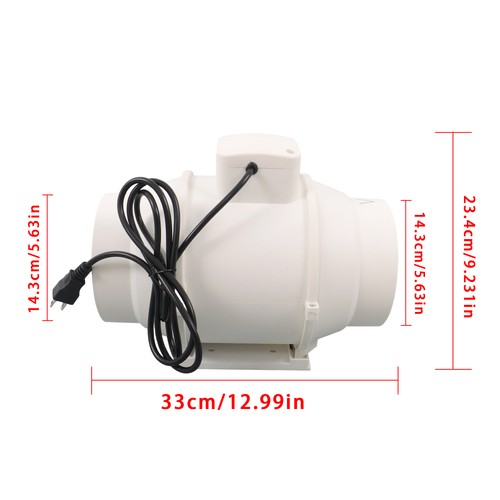 DURAFORCE 6 Inch Inline Duct Fan - 400 CFM Ventilation Exhaust Fan for Duct Vent Bathroom