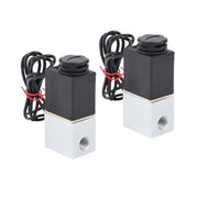 DURAFORCE 2PCS 1/4" Fast Response Electric Air Water Solenoid Valve 12V DC Normally Closed