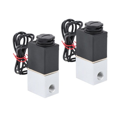 DURAFORCE 2PCS 1/4" Fast Response Electric Air Water Solenoid Valve 12V DC Normally Closed