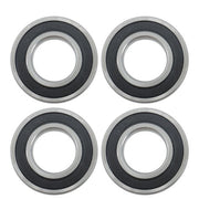 DURAFORCE 4Pcs 6208-2RS Bearings 40×80×18mm Double Rubber Seals Deep Groove Ball Bearing