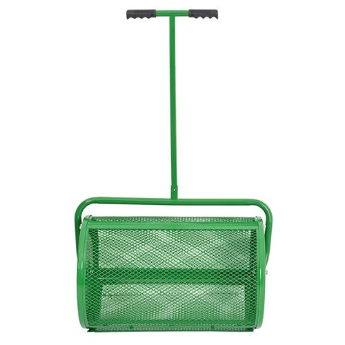 DURAFORCE 24'' Green Peat Moss Compost Spreader Lawn Garden Care Manure Spreaders Roller