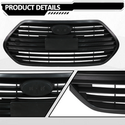 DURAFORCE 865612V510 Front Upper Grille Matte Black for Hyundai Veloster Turbo 2013-2017