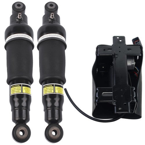 DURAFORCE 2Pcs Air Shock Absorber + 1Pc Compressor Pump Rear For Infiniti QX56 2007-2010