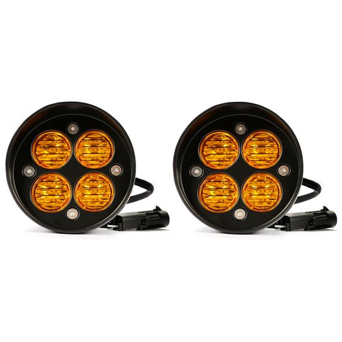 Pair LED Fog Lights Amber With Brackets for Toyota Tacoma 4Runner Tundra 2010-2023