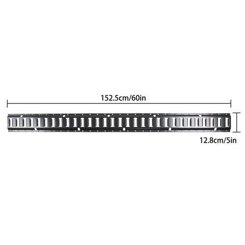 DURAFORCE Heavy Duty 6 Pack 5FT E Track Rails Carbon Steel Black Powder Coated Universal