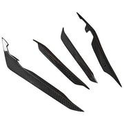 DURAFORCE 4PCS Carbon Fiber Front Bumper Side Blade Canard Fin For 22-24 Subaru WRX VB S4