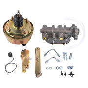 DURAFORCE 7 Inch Power Brake Booster, 1 Inch Bore Master, Bottom Mount Valve Disc/Drum Kit