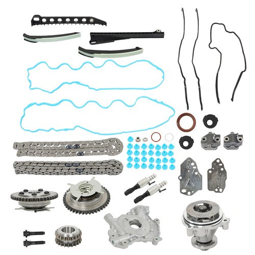 DURAFORCE Fit For Ford F-250 2005-2010 5.4L Timing Chain Kit Oil+Water Pump VVT Valves