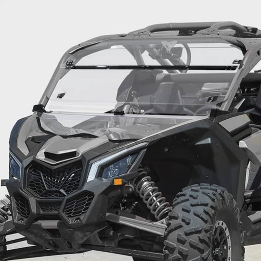 DURAFORCE 2-In-1 Flip Front Clear Windshield with Hardware for Can-Am Maverick X3 2017-2025