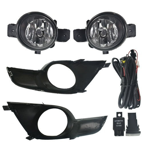 DURAFORCE For Nissan Altima 2013-2015 Sedan Clear Fog Lights Full Kit Switch+Harness
