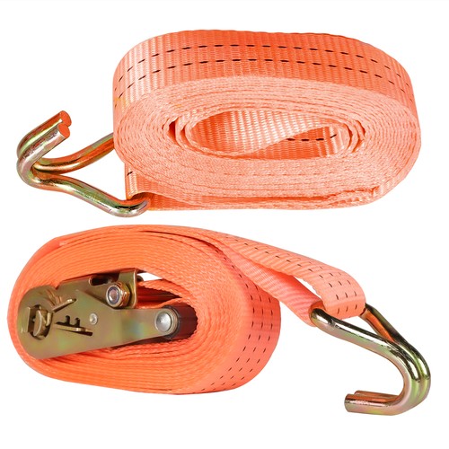 DURAFORCE 4000 lbs Ratchet Straps With J Hook 1.5in x 20 ft Heavy Duty Tie Downs 4 Pack