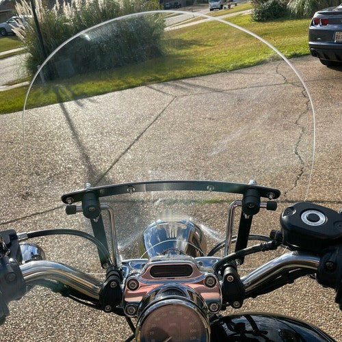 19x17 Inch Motorcycle Clear Front Windshield for Harley Honda Magna Shadow Spirit