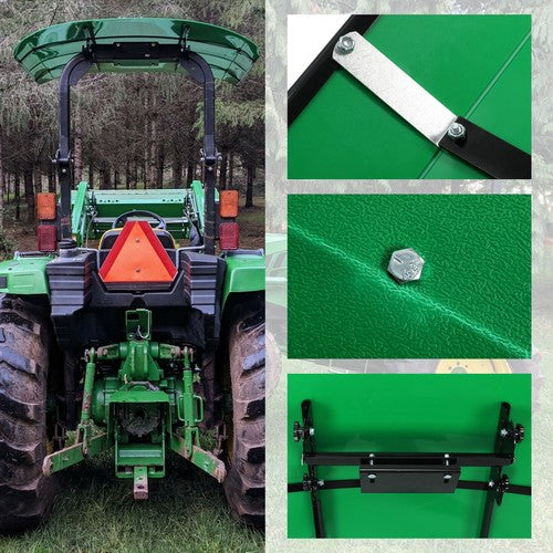 DURAFORCE Green Tuff Top Tractor ROPS Canopy 52" X 52" For Tractor Mowers Umbrella