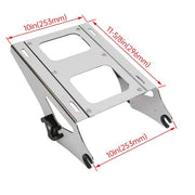 DURAFORCE Chopped Trunk Pack Backrest Rack For Harley Touring Street Road Glide 2014-26