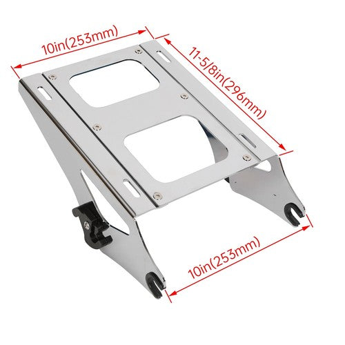 DURAFORCE Chopped Trunk Pack Backrest Rack For Harley Touring Street Road Glide 2014-26