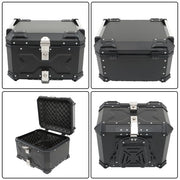 DURAFORCE 55L Motorcycle Top Case Tail Box Waterproof Luggage Scooter Trunk Storage Black