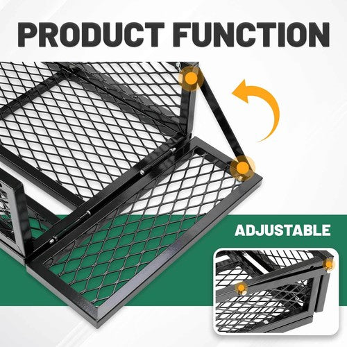 DURAFORCE Front Cargo Basket Rack Storage Carrier Kit For ATV Universal Steel Heavy Duty