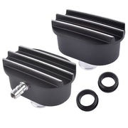 DURAFORCE Push-in Breather & PCV Combo Kit 1-1/4" Valve Cover Hole Black Aluminum Finned