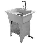 DURAFORCE 65 Freestanding Sink Commercial Laundry & Utility Room Sinks with Faucet Gray