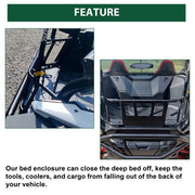 DURAFORCE Bed Enclosure Cargo Tailgate Extender For Honda Talon 1000R 1000X 2019-2024