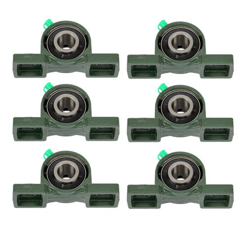 DURAFORCE 6× UCP204-12 Pillow Block Mounted Ball Bearing 3/4" Bore Cast Iron Base