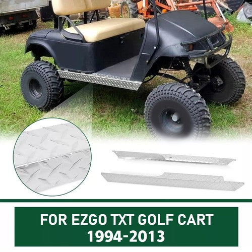 DURAFORCE Silver Rocker Panel Diamond For EZGO TXT 1994-2013 Golf Cart Side Plate Cover