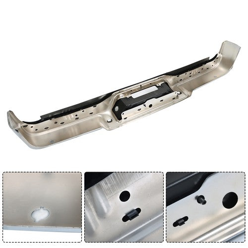 DURAFORCE Rear Chrome Step Bumper Assembly For Ford F150 04-06 W/ Object Sensor Holes