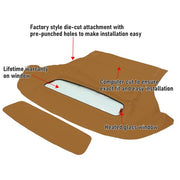 DURAFORCE For 05-14 Ford Mustang Convertible Soft Top & Heated Glass Window Sailcloth Tan