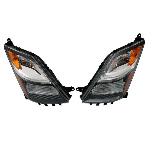 DURAFORCE Headlight Black For Toyota Prius 2006 2007 2008 2009 Headlamp Left+Right Side