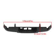 DURAFORCE Rear Step Bumper Assembly With Sensor Holes Black For Toyota Tacoma 2016-2023