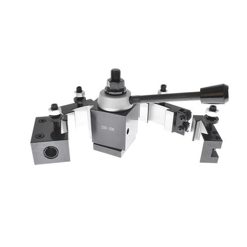 DURAFORCE AXA 250-100 Piston Quick Change Tool Post Holder Set For Lathe 6 - 12" 6PCS New