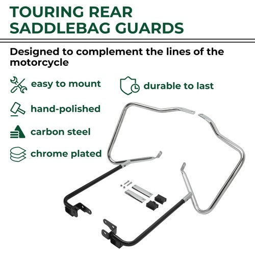 DURAFORCE Saddlebag Bracket Guard Crash Bars For Harley Touring Road Street Glide FLHX 14+