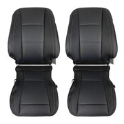 DURAFORCE Black For Ford F150 2015-2017 Driver&Passenger Bottom And Top Seat Cover Leather