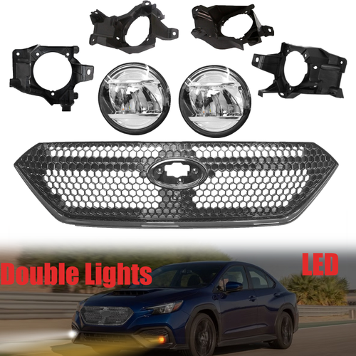 DURAFORCE Grille & LED Fog Lights W/Cover Bracket for 2022-2023 for Subaru WRX