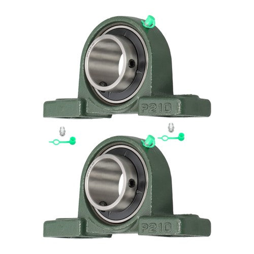 DURAFORCE 2 Pack UCP210-32 Pillow Block Mounted Ball Bearing 2" Bore Self Aligning New