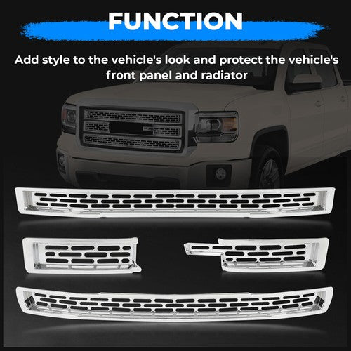 Chrome Grille Insert for GMC Sierra 1500 2014-2015 GI123