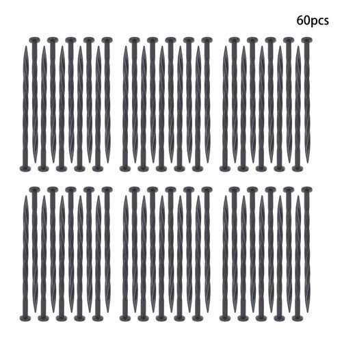 DURAFORCE Edging Nails Garden Anchoring Spikes 8 Inch 60 Pcs Plastic Spiral Landscape