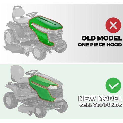 1 X Right Hood Side Panel For John Deere X300R X304 X305R X310 X320 X324 X330
