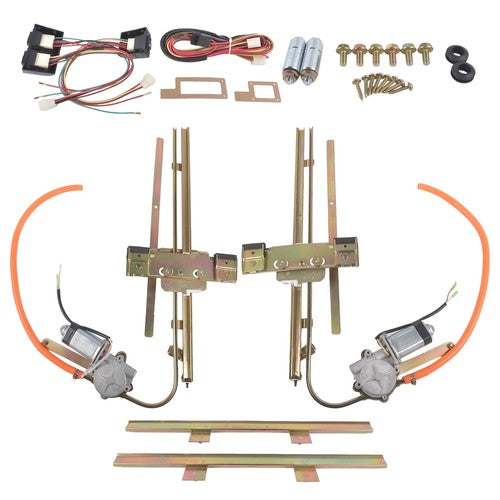 DURAFORCE Flat Glass Electric Power Window Kit with Switch U Wire It 2 Door Kit 7558925